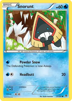 Snorunt Pokemon card from Plasma Blast