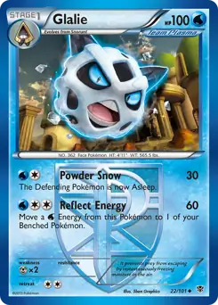 Glalie Pokemon card from Plasma Blast