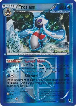 Froslass Reverse Holo Pokemon card from Plasma Blast