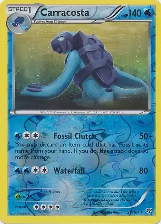 Carracosta Reverse Holo Pokemon card from Plasma Blast