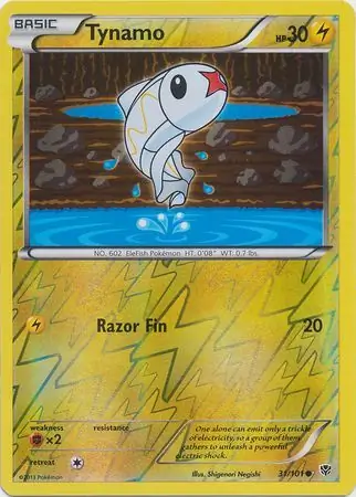 Tynamo Reverse Holo Pokemon card from Plasma Blast