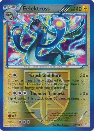 Eelektross Reverse Holo Pokemon card from Plasma Blast