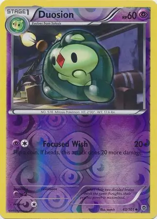 Duosion Reverse Holo Pokemon card from Plasma Blast