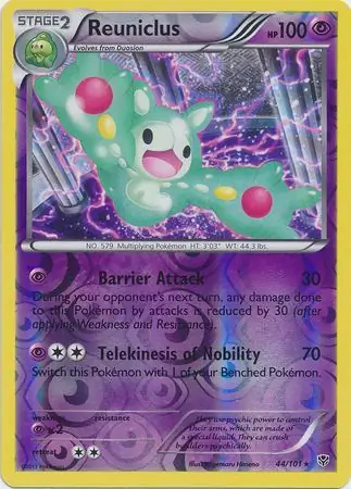 Reuniclus Reverse Holo Pokemon card from Plasma Blast