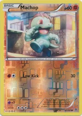 Machop Reverse Holo Pokemon card from Plasma Blast