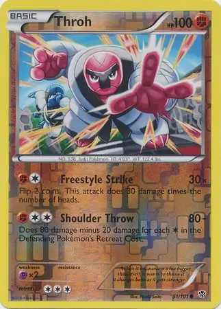 Throh Reverse Holo Pokemon card from Plasma Blast