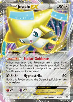 Jirachi EX Pokemon card from Plasma Blast