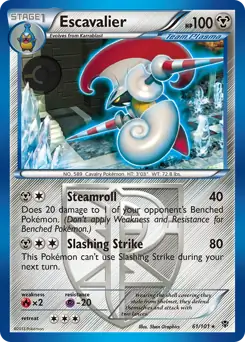 Escavalier Pokemon card from Plasma Blast