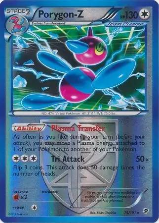 Porygon-Z Reverse Holo Pokemon card from Plasma Blast