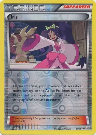 Iris Reverse Holo Pokemon card from Plasma Blast