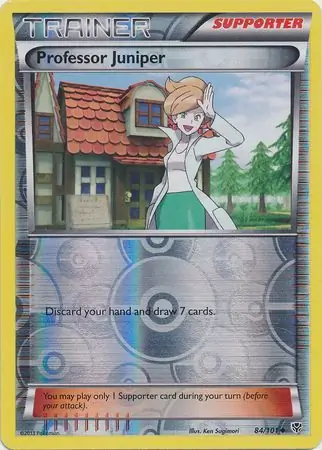 Professor Juniper Reverse Holo Pokemon card from Plasma Blast