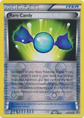 Rare Candy Reverse Holo Pokemon card from Plasma Blast