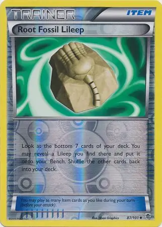 Root Fossil Lileep Reverse Holo Pokemon card from Plasma Blast