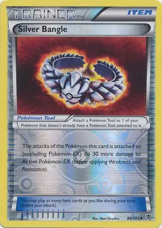 Silver Bangle Reverse Holo Pokemon card from Plasma Blast