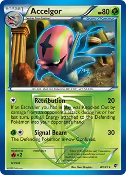 Accelgor Pokemon card from Plasma Blast