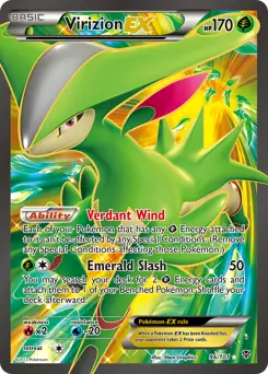 Full Art Virizion EX Pokemon card from Plasma Blast