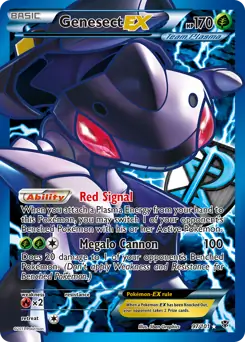 Full Art Genesect EX Pokemon card from Plasma Blast