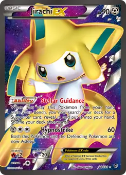 Full Art Jirachi EX Pokemon card from Plasma Blast
