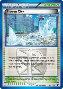 Frozen City Pokemon card from Plasma Freeze