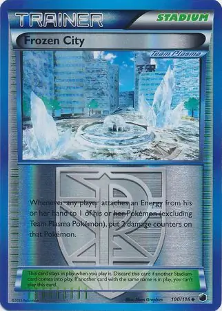 Frozen City Reverse Holo Pokemon card from Plasma Freeze