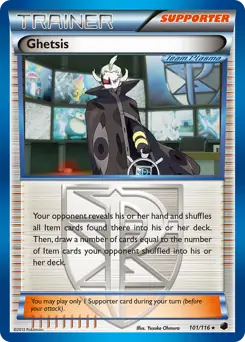 Ghetsis Pokemon card from Plasma Freeze