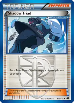 Shadow Triad Pokemon card from Plasma Freeze