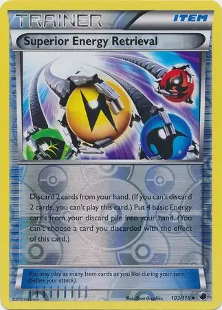 Superior Energy Retrieval Reverse Holo Pokemon card from Plasma Freeze