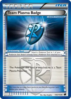 Team Plasma Badge Pokemon card from Plasma Freeze