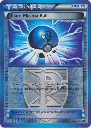 Team Plasma Ball Reverse Holo Pokemon card from Plasma Freeze