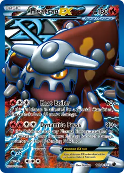Full Art Heatran EX Pokemon card from Plasma Freeze