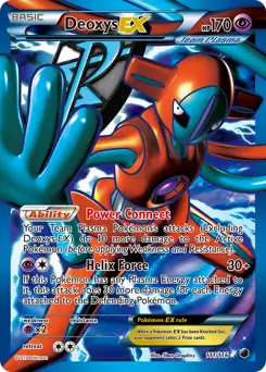 Full Art Deoxys EX Pokemon card from Plasma Freeze