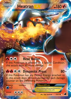 Heatran EX Pokemon card from Plasma Freeze