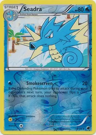 Seadra Reverse Holo Pokemon card from Plasma Freeze