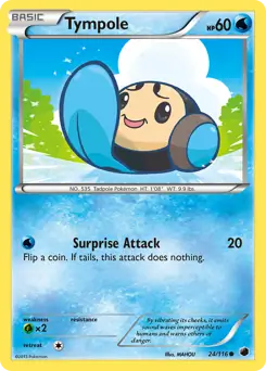 Tympole Pokemon card from Plasma Freeze