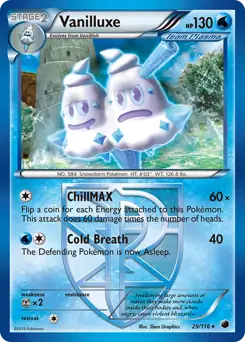 Vanilluxe Pokemon card from Plasma Freeze