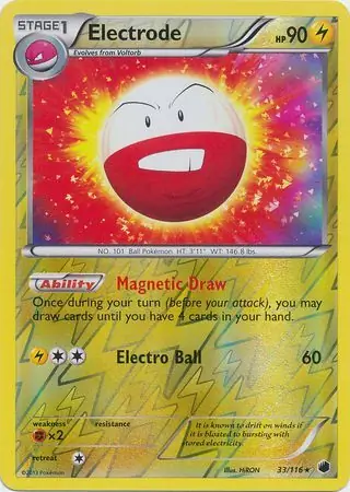 Electrode Reverse Holo Pokemon card from Plasma Freeze