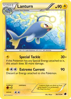 Lanturn Pokemon card from Plasma Freeze