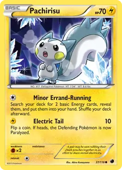 Pachirisu Pokemon card from Plasma Freeze