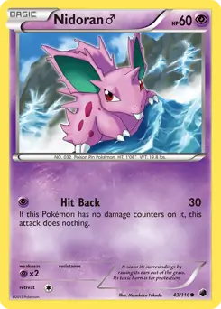 Nidoran M Pokemon card from Plasma Freeze