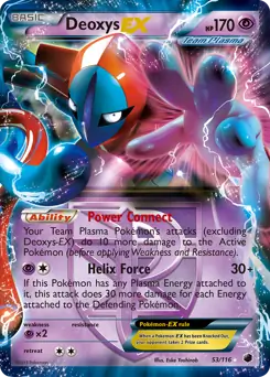 Deoxys EX Pokemon card from Plasma Freeze