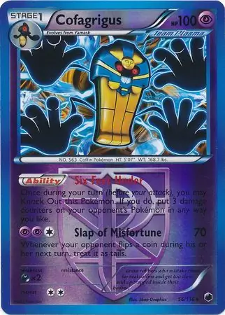 Cofagrigus Reverse Holo Pokemon card from Plasma Freeze