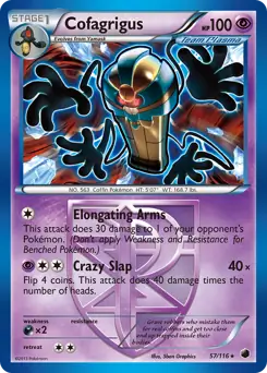 Cofagrigus Pokemon card from Plasma Freeze