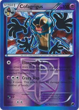 Cofagrigus Reverse Holo Pokemon card from Plasma Freeze