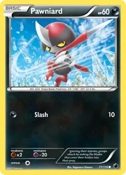 Pawniard Pokemon card from Plasma Freeze