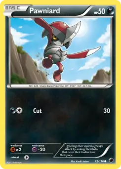 Pawniard Pokemon card from Plasma Freeze