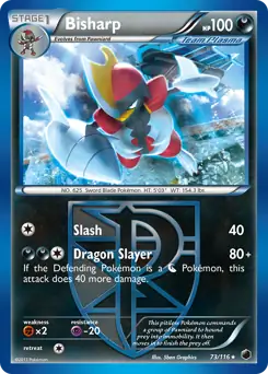Bisharp Pokemon card from Plasma Freeze