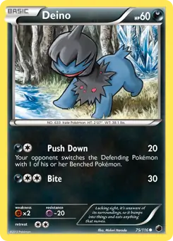 Deino Pokemon card from Plasma Freeze