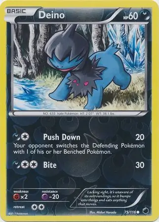 Deino Reverse Holo Pokemon card from Plasma Freeze