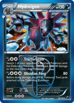 Hydreigon Pokemon card from Plasma Freeze
