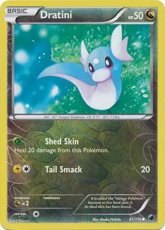 Dratini Reverse Holo Pokemon card from Plasma Freeze